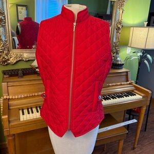 Chaps Quilted Red Women's Vest